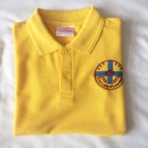 our lady of lourdes polo shirt